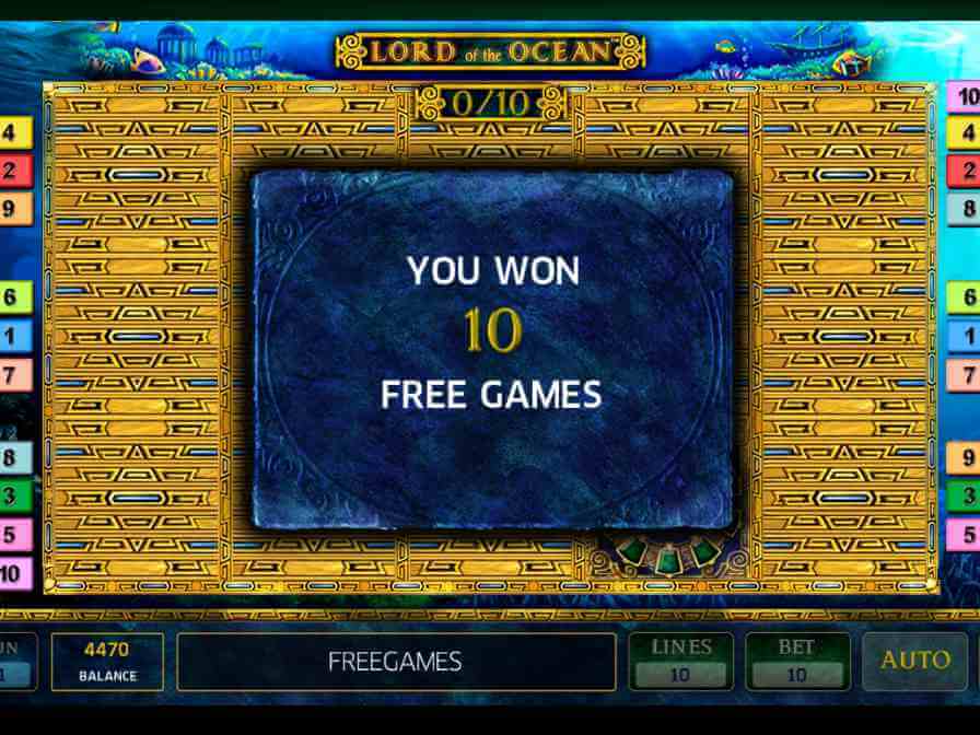 Фри-спины в слоте Lord of Ocean