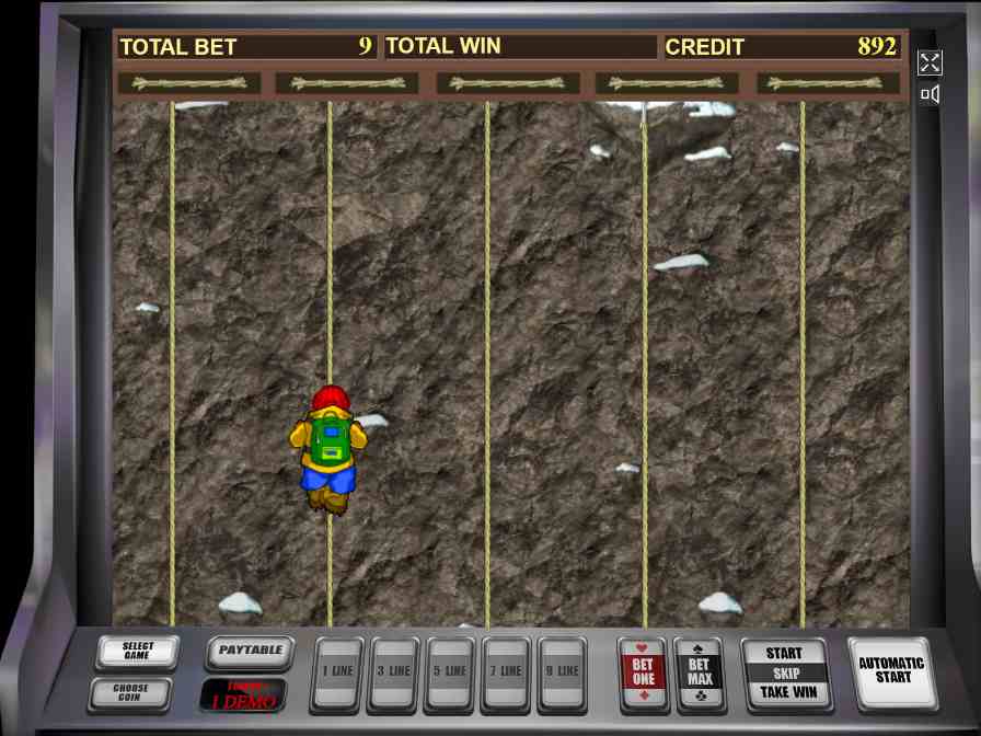 Бонусная игра в слоте Rock Climber