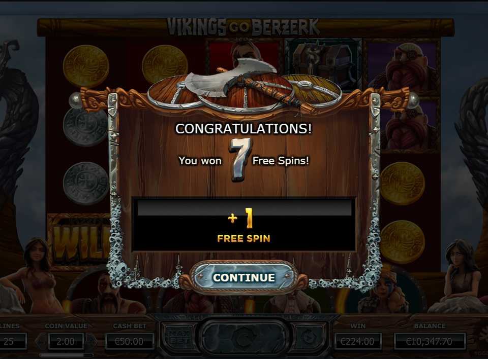 Фри-спины в автомате Vikings Go Berzerk 